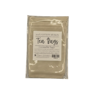 100% Cotton Muslin Reusable Drawstring Tea Bags (2 ct.)
