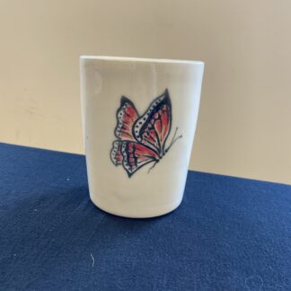 Handmade Pottery, Flower Pot - Butterfly