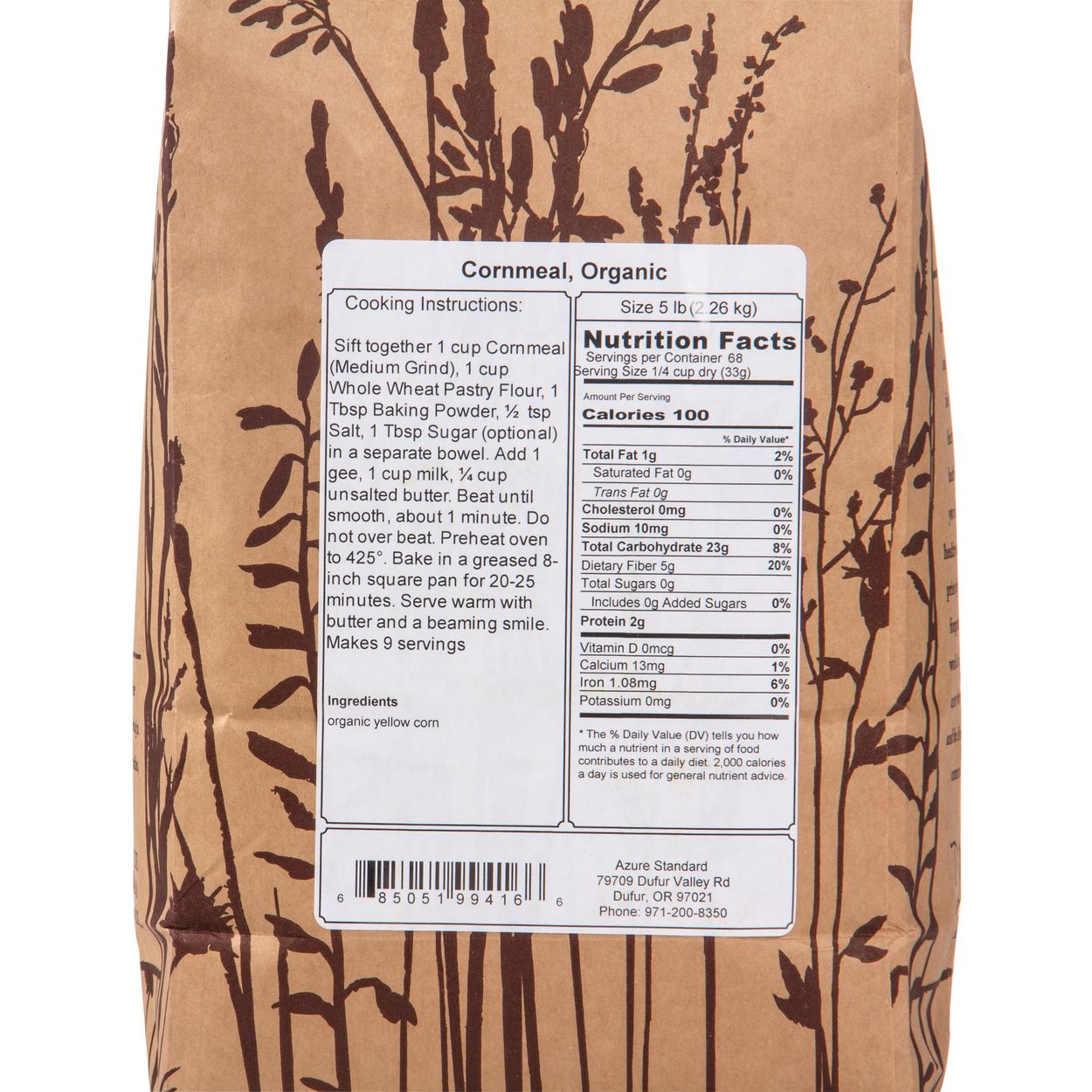 Cornmeal, Azure Market Organics - Image 2