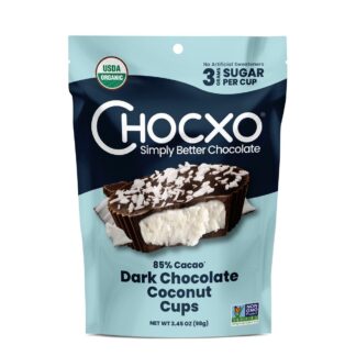 Dark Chocolate Coconut Cups - Chocxo